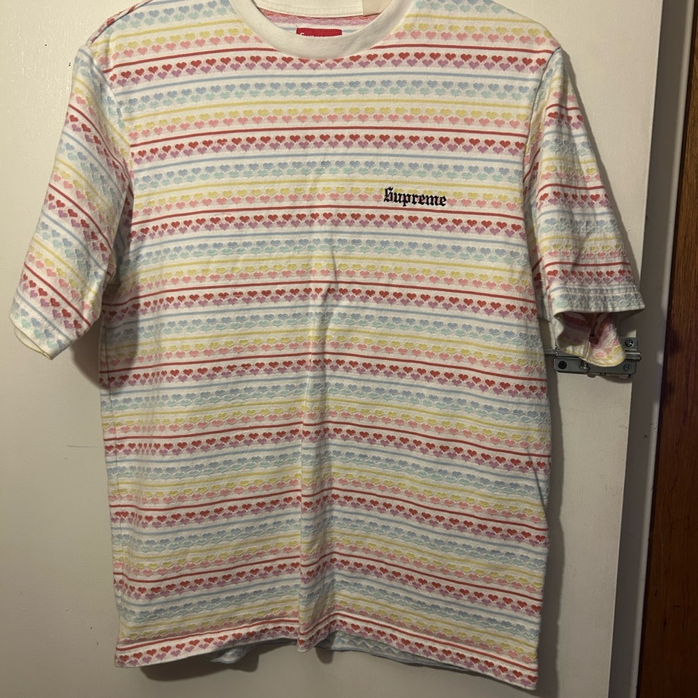 Supreme Rainbow Hearts Jacquard Top